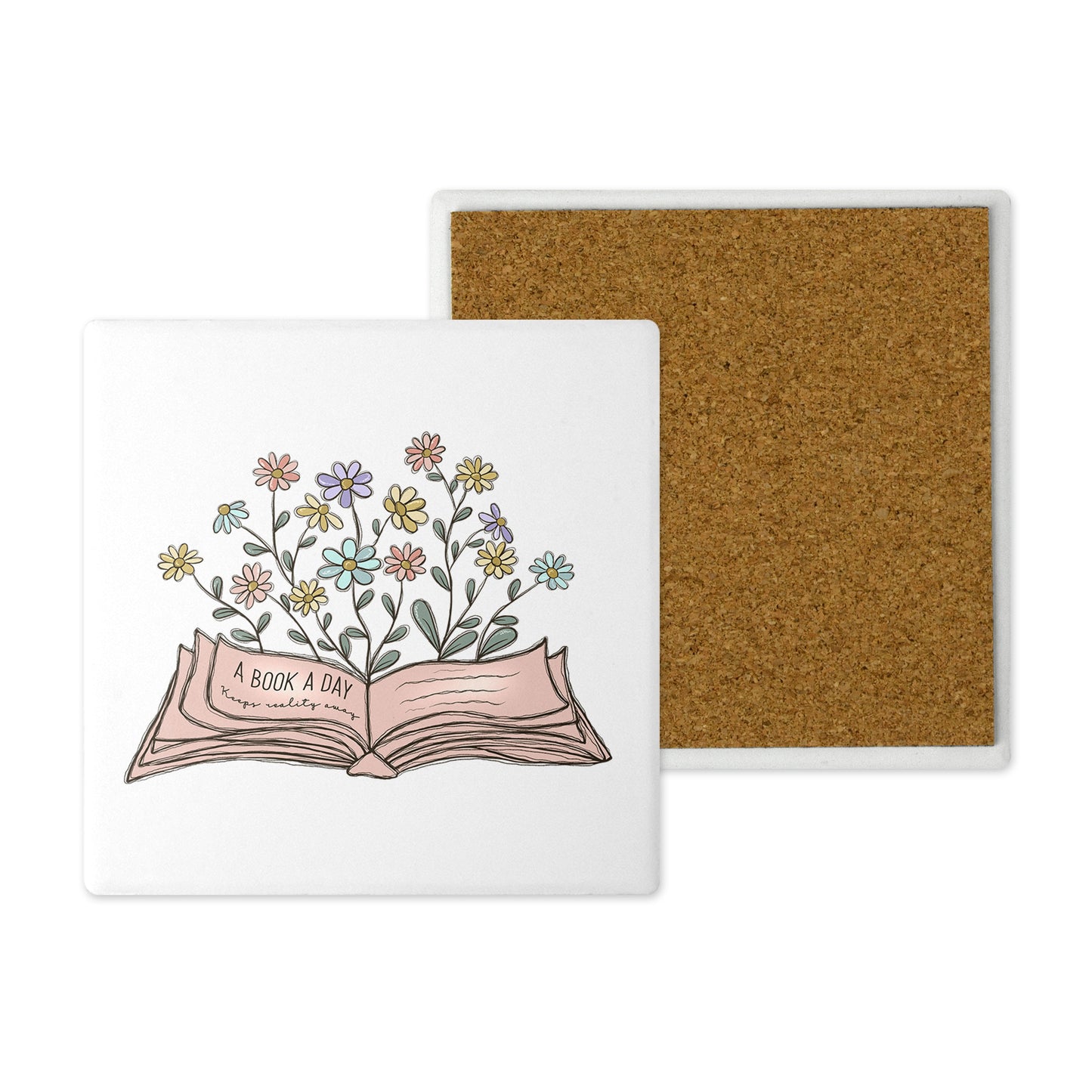Book Lover’s Ceramic Coasters – Beautifully Hand Printed Designs A Book a Day