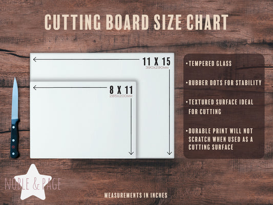 Countryside Critters (9 styles) - Tempered Glass Cutting Board - (285x200mm and 390x290mm) Gloss or Textured Finish Squirrel