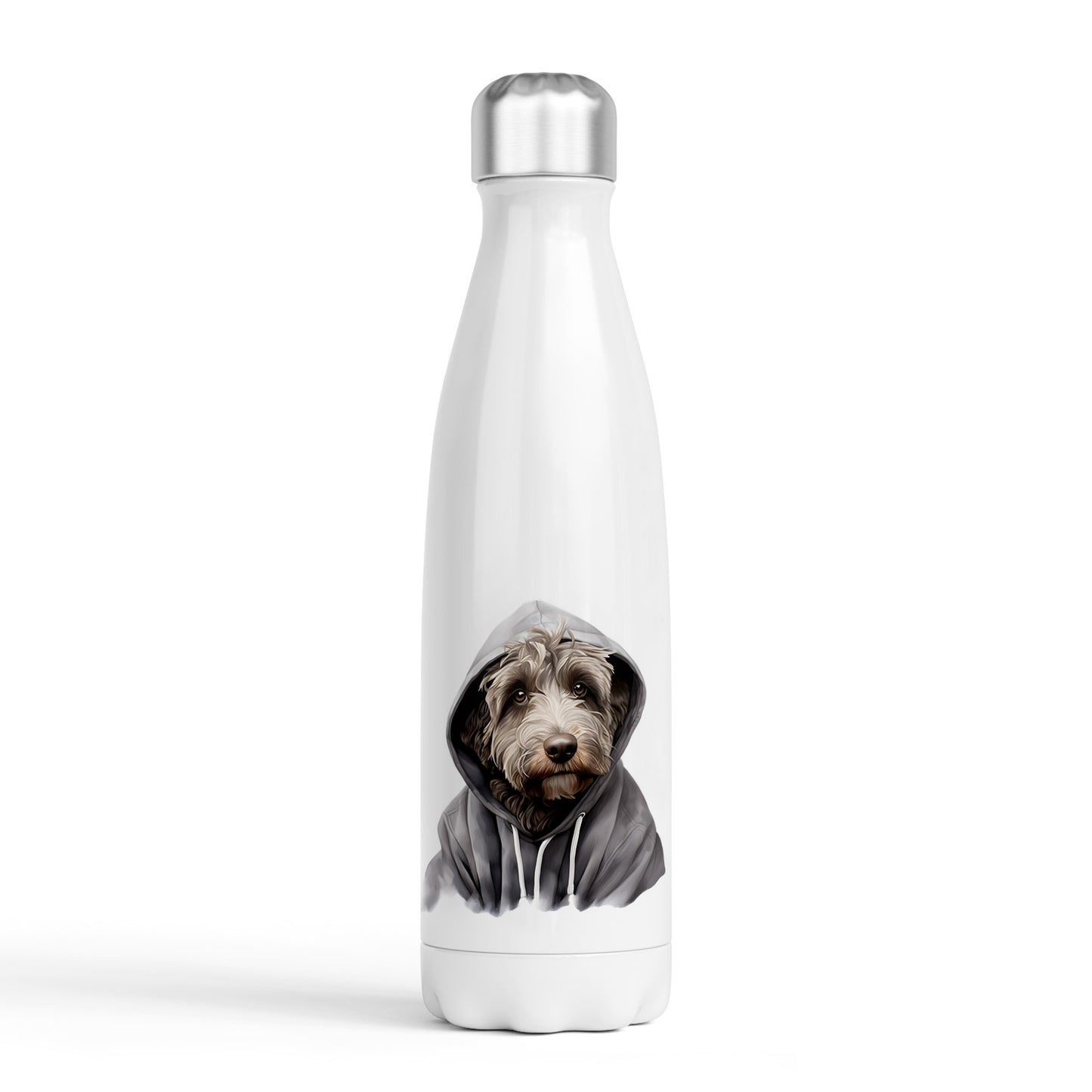 Dogs in Hoodies Water Bottle - 500ml - Labradoodle