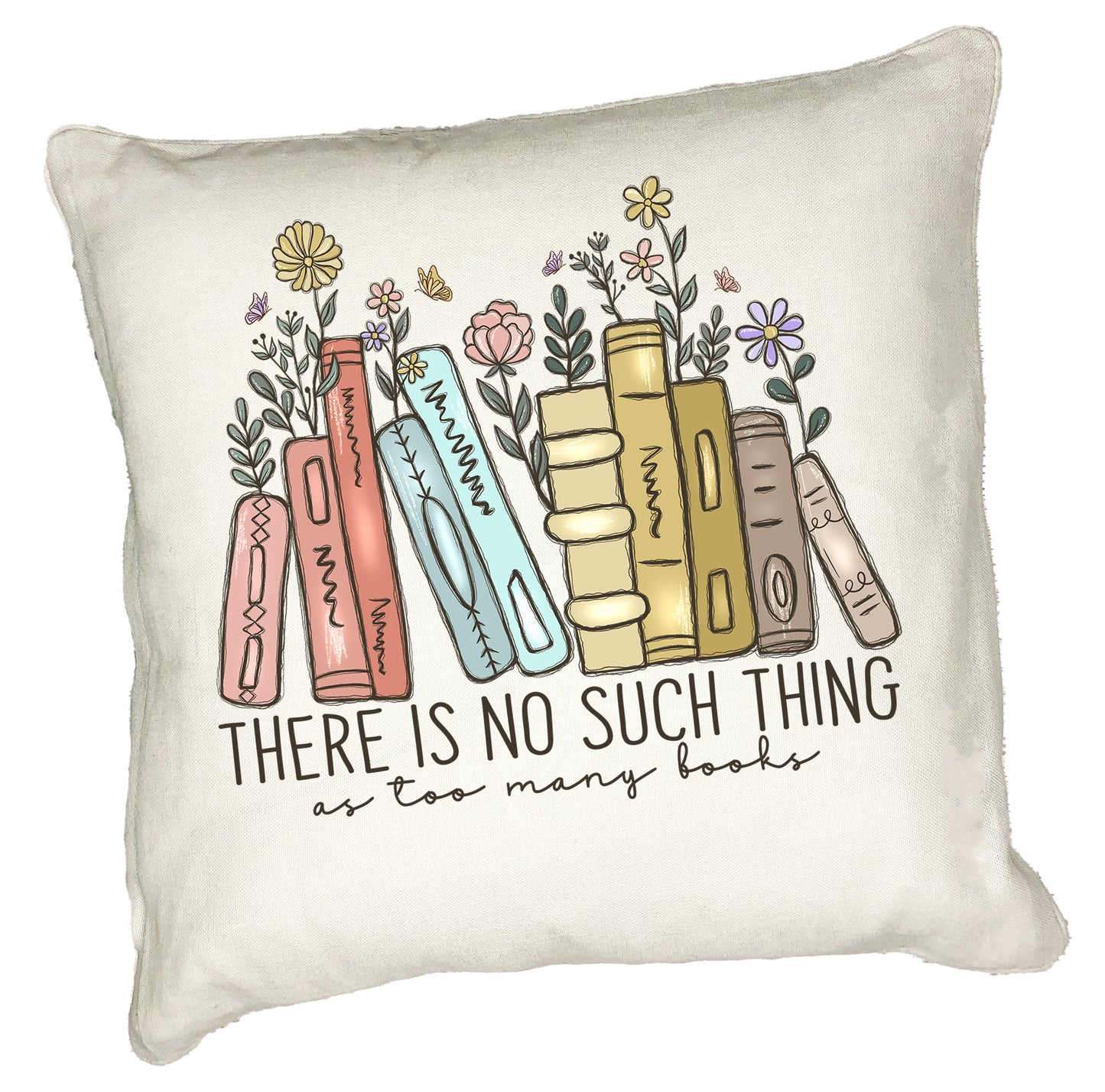 Book Lover’s Cushion Collection – Gorgeous Handprinted Gifts for Anyone Who Loves to Read! No Such Thing as Too Many Books