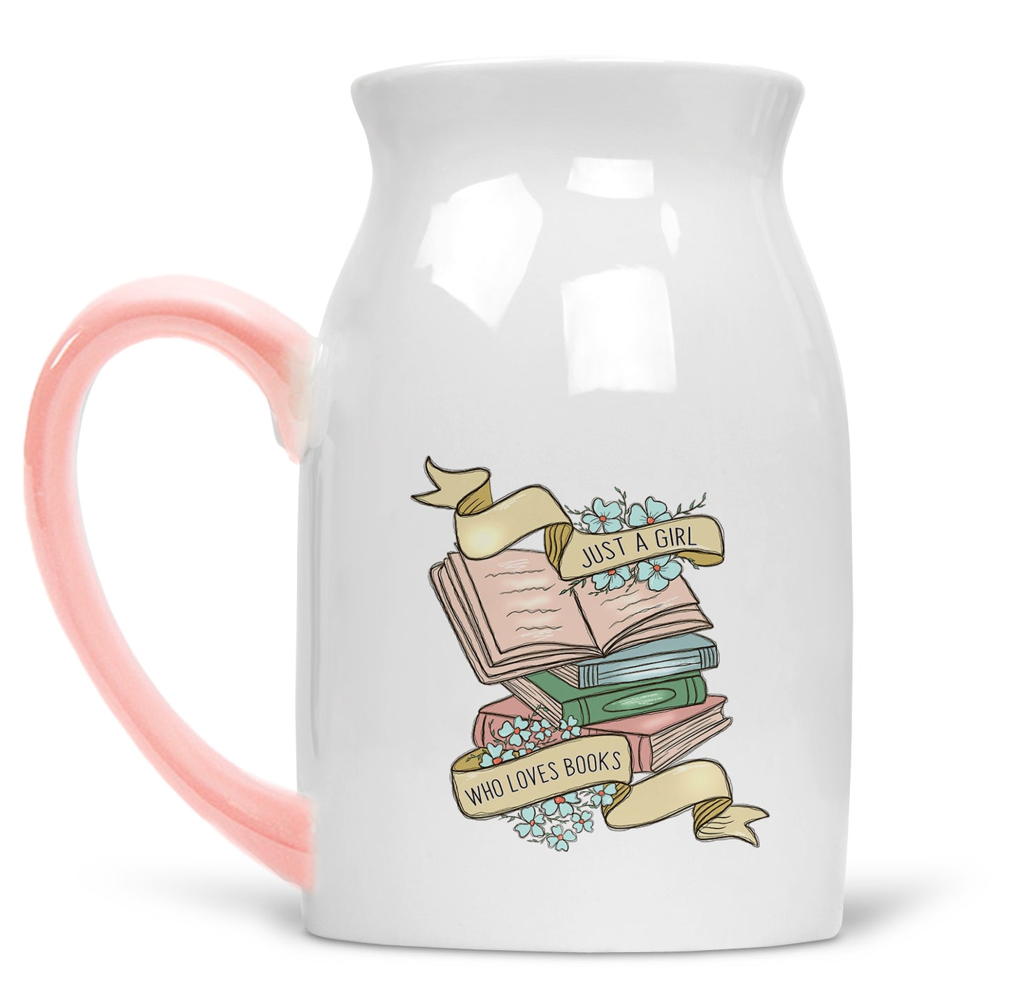 Book Lover's Jug Collection – Gorgeous Gifts for Anyone that Loves to Read Just a Girl - Pink handle