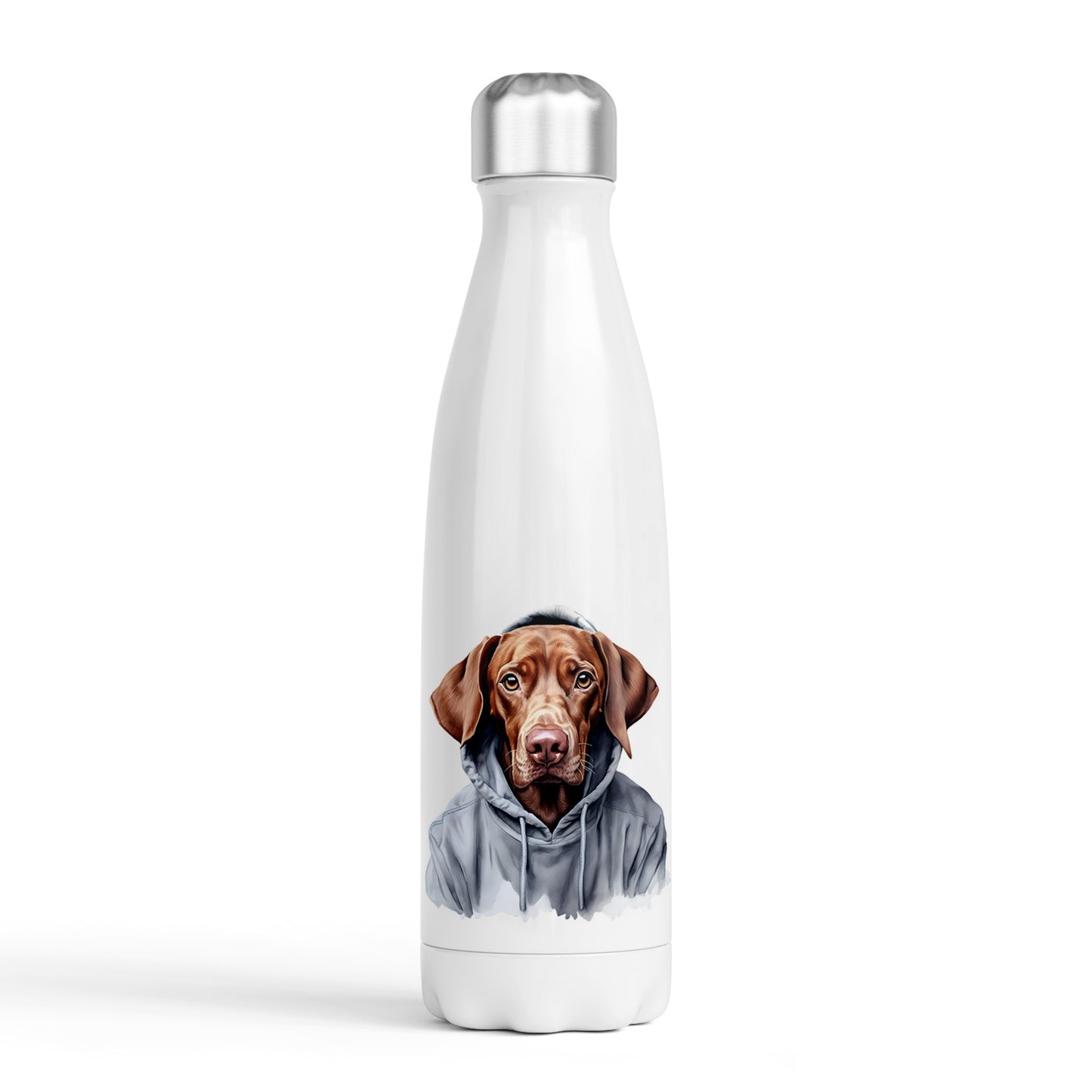 Dogs in Hoodies Water Bottle - 500ml - Vizsla