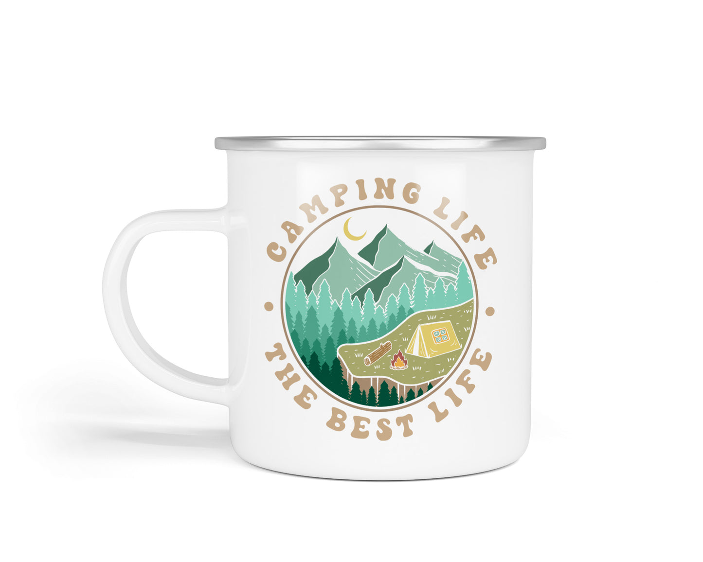 Colourful Retro Enamel Camping Mugs – Vibrant Designs for Outdoor Adventures Camping Life