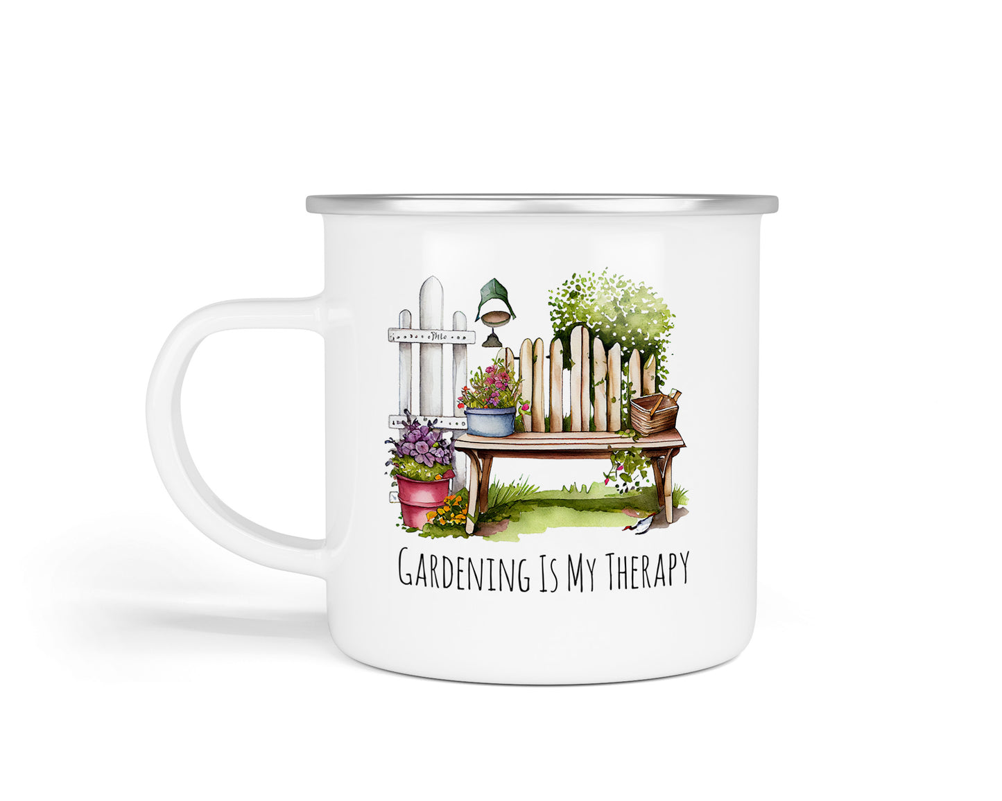 Gardener's Enamel Cups – Charming Designs for Green Fingers Gardening is my Therapy