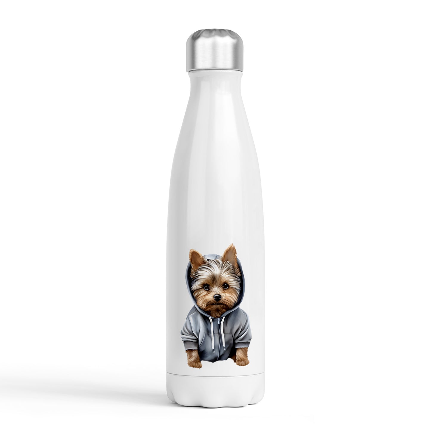 Dogs in Hoodies Water Bottle - 500ml - Yorkshire Terrier