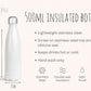 Nordic-Inspired Chicken Design Drinks Bottle - 500ml - Chicken 1