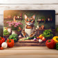 Cats in the Kitchen (8 styles) - Tempered Glass Cutting Board - (285x200mm and 390x290mm) Gloss or Textured Finish Maine Coon