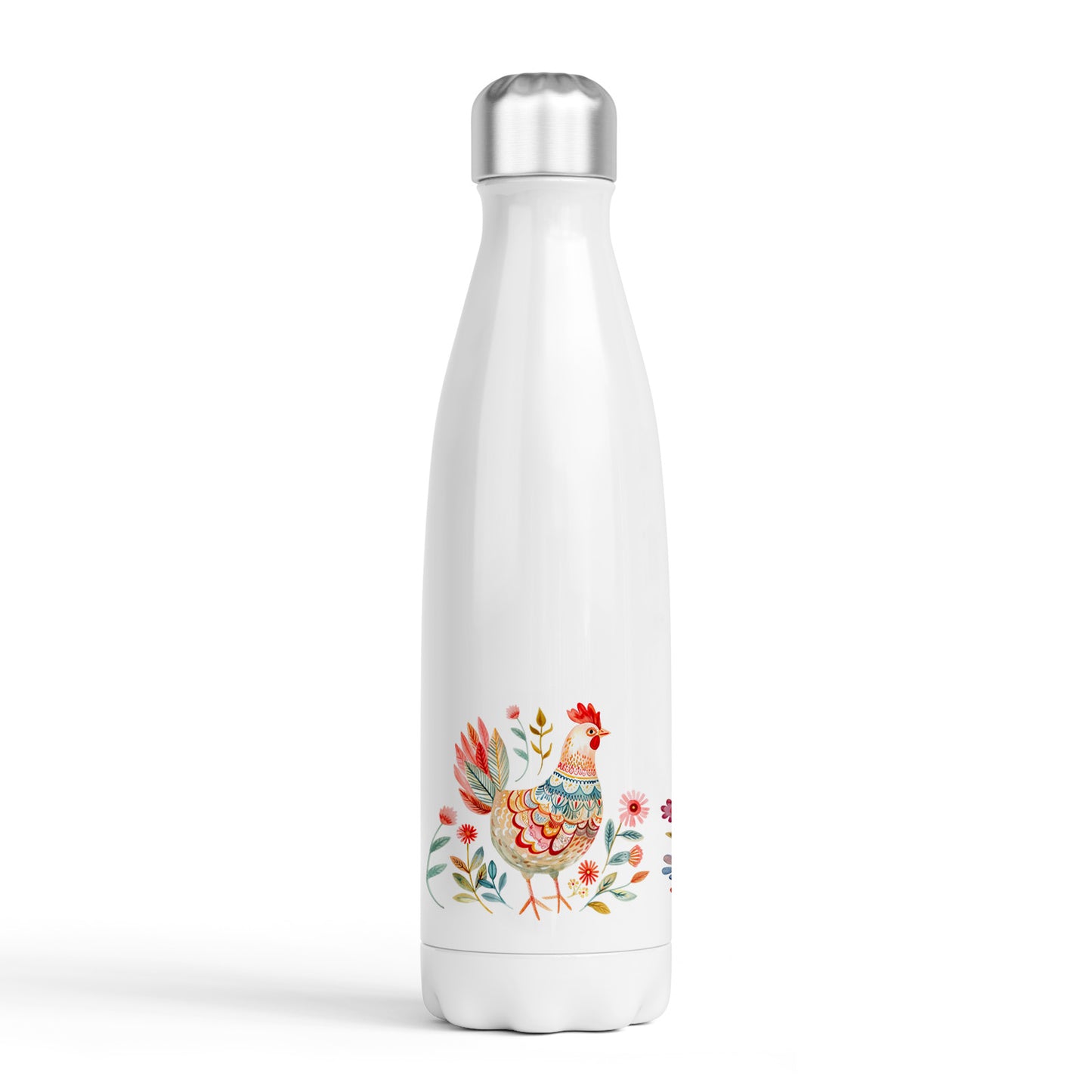 Nordic-Inspired Chicken Design Drinks Bottle - 500ml - Chicken 1