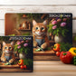 Cats in the Kitchen (8 styles) - Tempered Glass Cutting Board - (285x200mm and 390x290mm) Gloss or Textured Finish Maine Coon