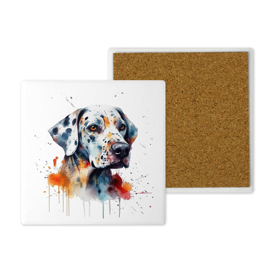 Popular Dog Breeds - Ceramic Coaster –  Beautifully Hand Printed Design 10x10cm - Dalmation