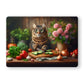 Cats in the Kitchen (8 styles) - Tempered Glass Cutting Board - (285x200mm and 390x290mm) Gloss or Textured Finish Maine Coon