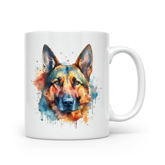 Watercolour Dog Mug Collection – Gorgeous Gifts for Dog Lovers - Large Breeds German Shepherd