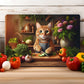 Cats in the Kitchen (8 styles) - Tempered Glass Cutting Board - (285x200mm and 390x290mm) Gloss or Textured Finish Maine Coon