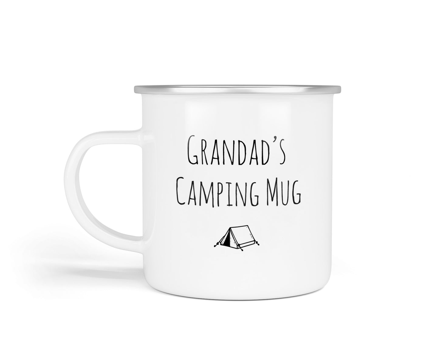Customised Enamel Camping Mugs – Perfect for Family Adventures Grandad