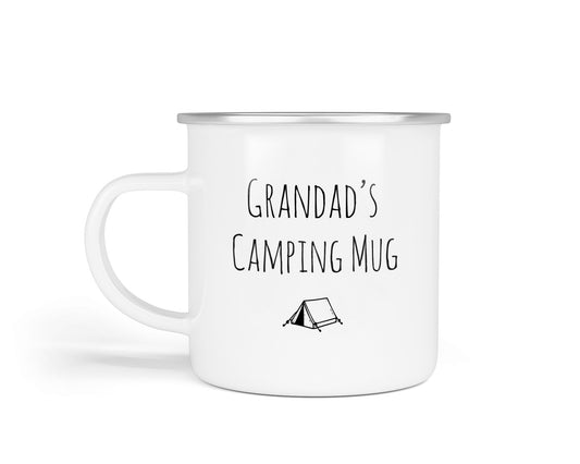Customised Enamel Camping Mugs – Perfect for Family Adventures Grandad
