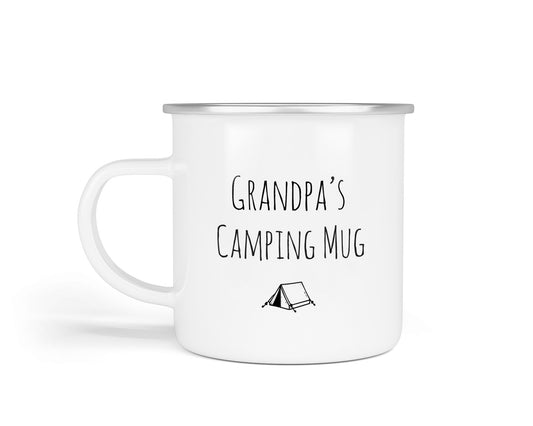 Customised Enamel Camping Mugs – Perfect for Family Adventures Grandpa