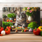 Cats in the Kitchen (8 styles) - Tempered Glass Cutting Board - (285x200mm and 390x290mm) Gloss or Textured Finish Maine Coon