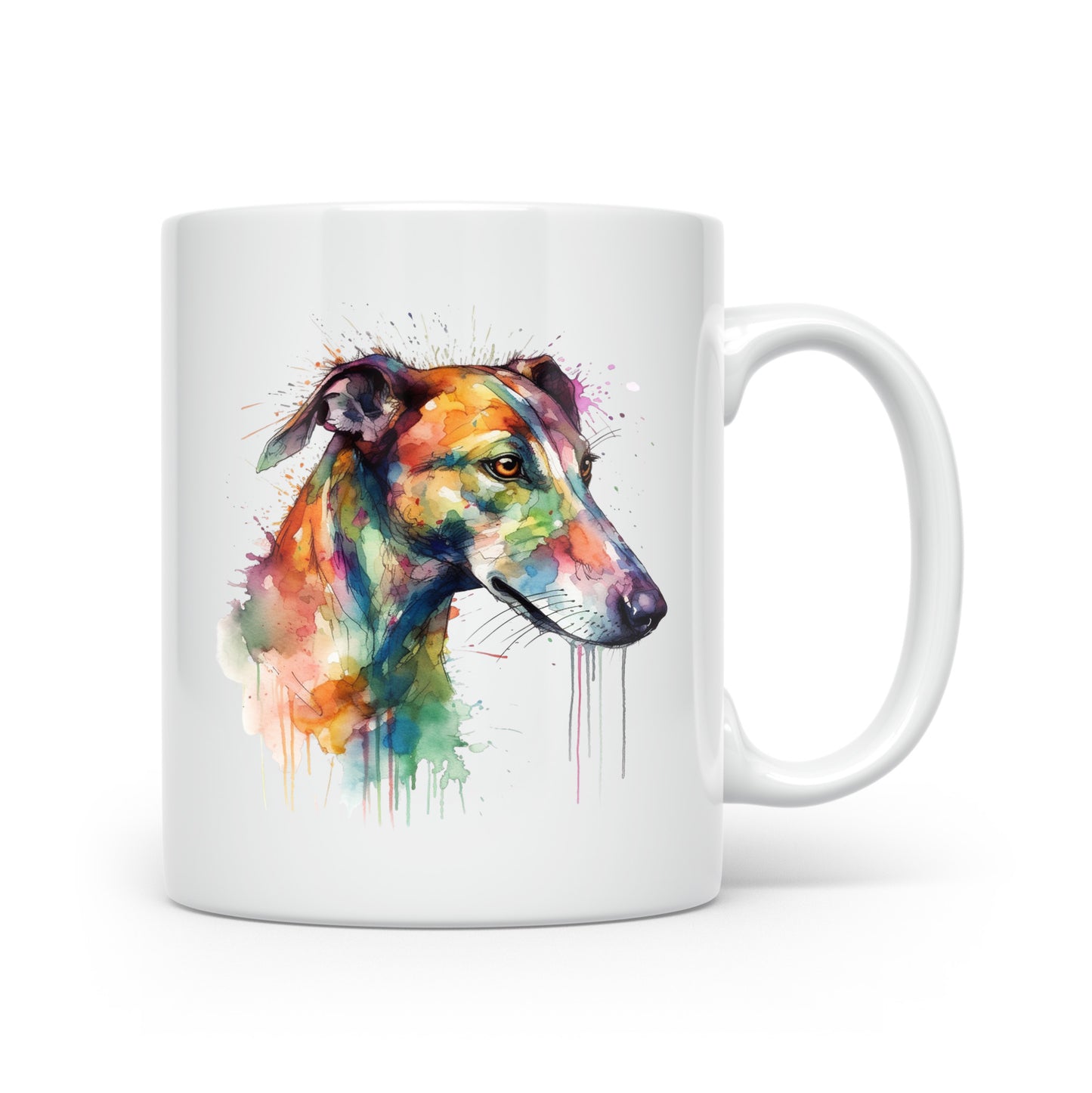 Watercolour Dog Mug Collection – Gorgeous Gifts for Dog Lovers - Large Breeds Greyhound