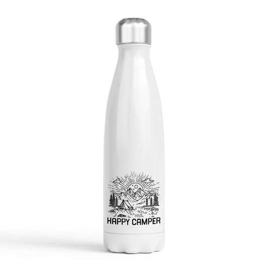 Camping Design Water Bottle - 500ml - Happy Camper