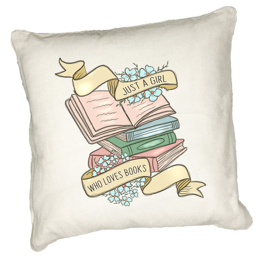 Book Lover’s Cushion Collection – Gorgeous Handprinted Gifts for Anyone Who Loves to Read! Just a Girl Who Loves Books