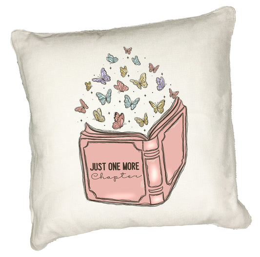 Book Lover’s Cushion Collection – Gorgeous Handprinted Gifts for Anyone Who Loves to Read! Just One More Chapter