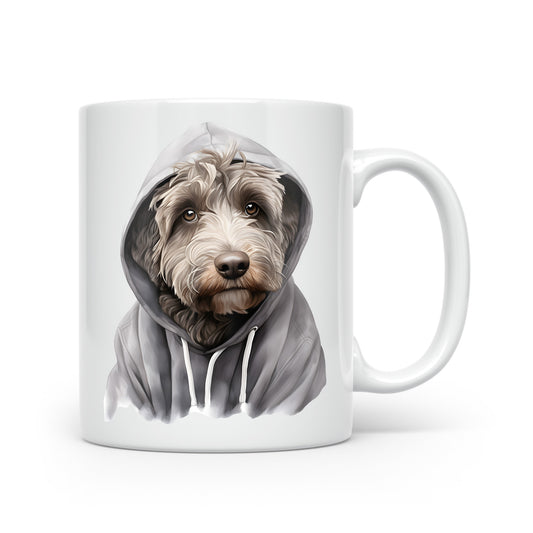 Dogs in Hoodies Mug – Ceramic & Bone China - 3 Sizes - Labradoodle