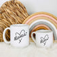 Mama & Mini Mug Set – 11oz Ceramic Mama Mug & 6oz Polymer Mini Mug Rainbow