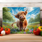 Mum's Kitchen - Meadow Highland Cow (2 styles) - Tempered Glass Cutting Board - 390x290mm Gloss Finish Meadow Happy Cow