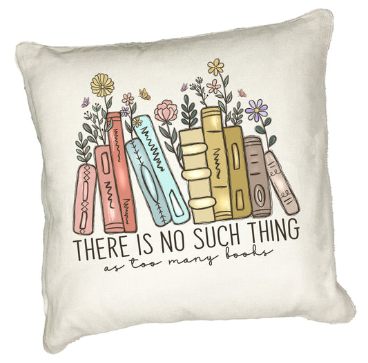 Book Lover’s Cushion Collection – Gorgeous Handprinted Gifts for Anyone Who Loves to Read! No Such Thing as Too Many Books