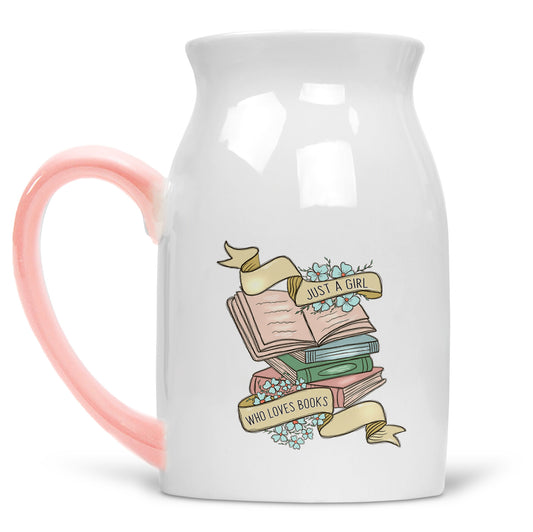 Book Lover's Jug Collection – Gorgeous Gifts for Anyone that Loves to Read Just a Girl - Pink handle