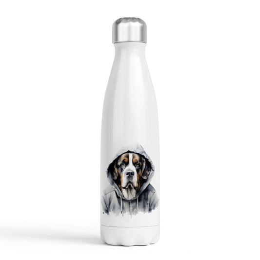 Dogs in Hoodies Water Bottle - 500ml - St Bernard