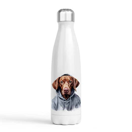 Dogs in Hoodies Water Bottle - 500ml - Vizsla