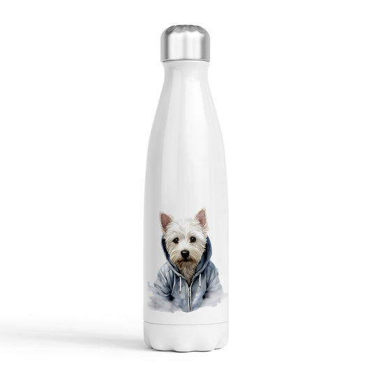 Dogs in Hoodies Water Bottle - 500ml - West Highland Terrier