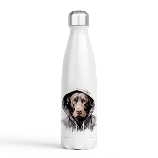 Dogs in Hoodies Water Bottle - 500ml - Labrador Retriever