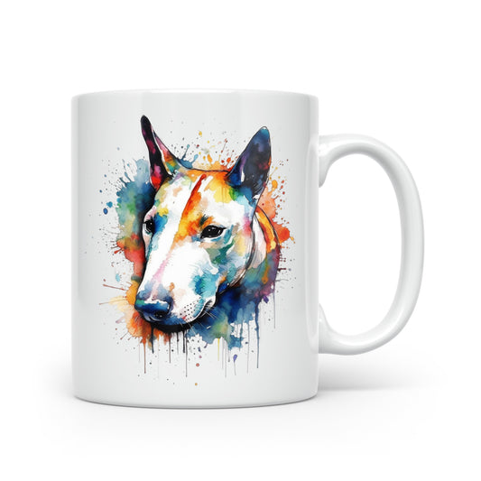 Watercolour Dog Mug Collection – Gorgeous Gifts for Dog Lovers - Small & Medium Breeds Bull Terrier