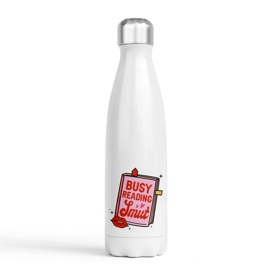 Book Lover Water Bottle - 500ml - Busy Reading Smut