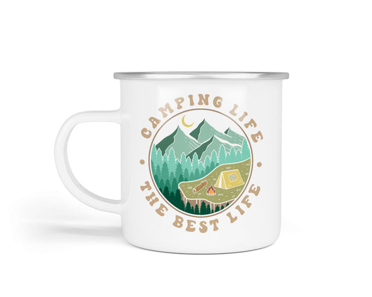 Colourful Retro Enamel Camping Mugs – Vibrant Designs for Outdoor Adventures Camping Life