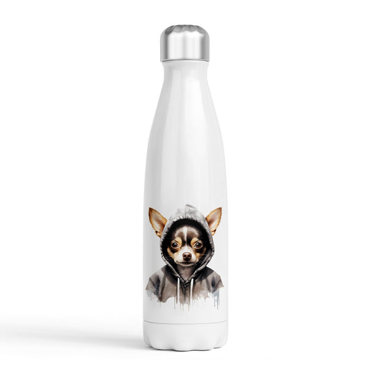 Dogs in Hoodies Water Bottle - 500ml - Chihuahua