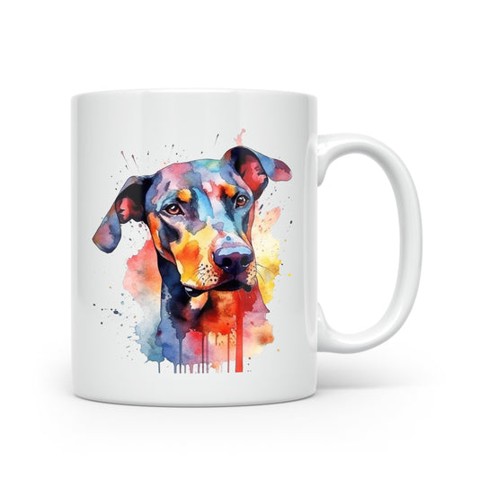 Watercolour Dog Mug Collection – Gorgeous Gifts for Dog Lovers - Large Breeds Doberman