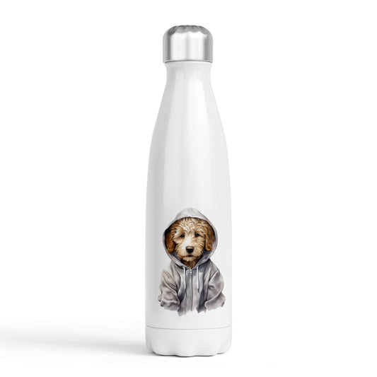 Dogs in Hoodies Water Bottle - 500ml - Golden Doodle