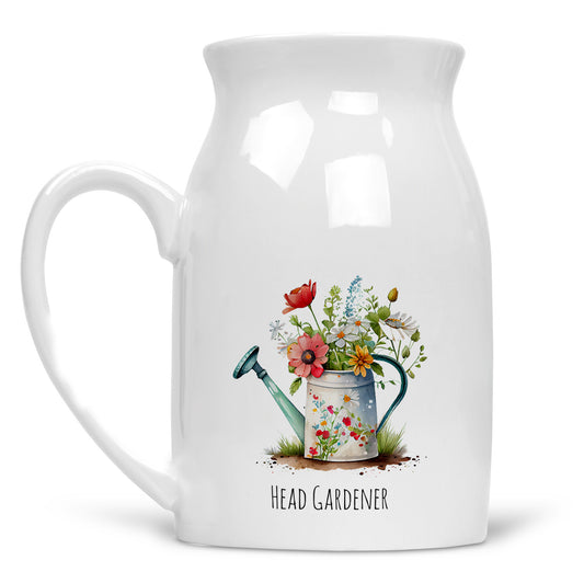 Head Gardener Jug - Versatile Jug or Vase | Beautiful Hand Printed Gift
