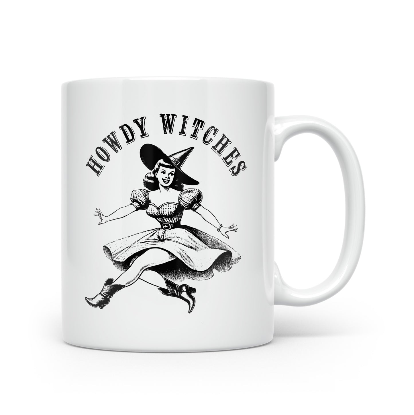 Vintage-Inspired Halloween Mug Collection – Sip in Spooky Style Howdy Witches