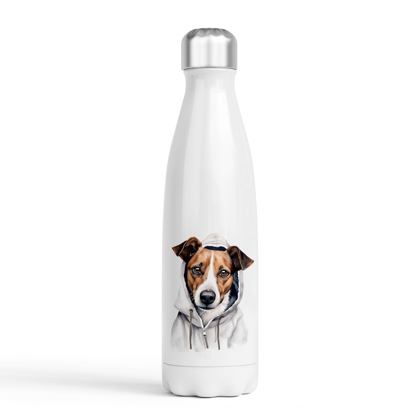 Dogs in Hoodies Water Bottle - 500ml - Jack Russell