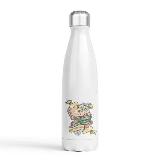 Book Lover Water Bottle - 500ml - Just a Girl
