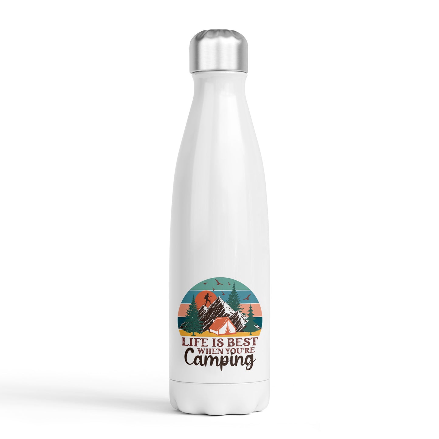 Camping Design Water Bottle - 500ml - Life is Best