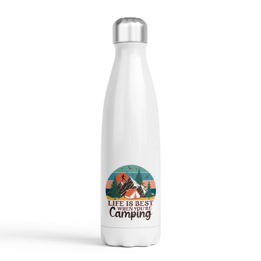 Camping Design Water Bottle - 500ml - Life is Best