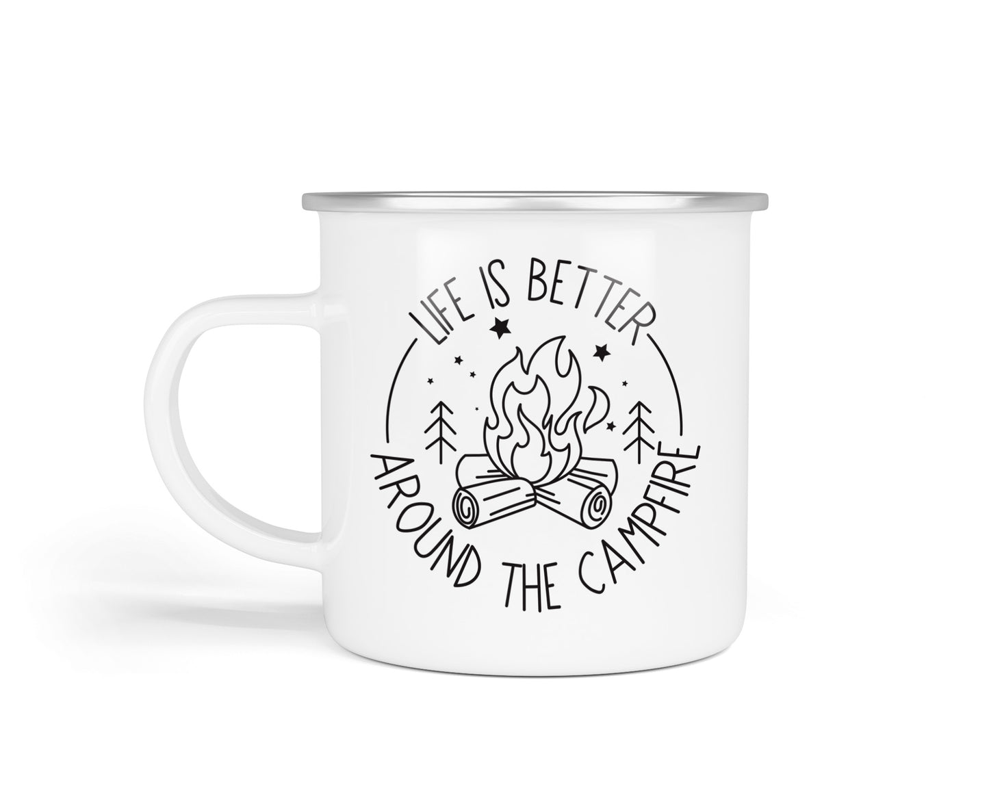 Colourful Retro Enamel Camping Mugs – Vibrant Designs for Outdoor Adventures Life is Better
