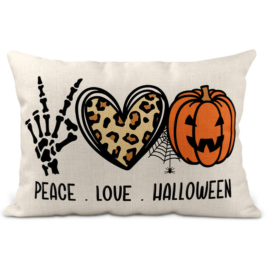Spooky Halloween Cushion Collection Peace Love Halloween