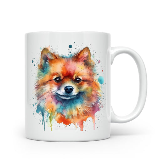 Watercolour Dog Mug Collection – Gorgeous Gifts for Dog Lovers - Small & Medium Breeds Pomeranian