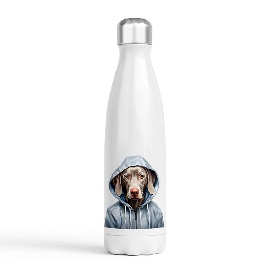 Dogs in Hoodies Water Bottle - 500ml - Weimaraner